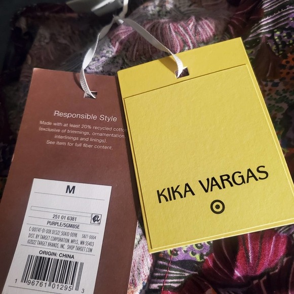 Kika Vargas X Target Coral Reef Scallop Edge Wrap Shirt Medium Bold Print NWT M - Picture 13 of 15